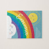 Rainbow Cloud et Sun Personnalisé Puzzle (Horizontal)