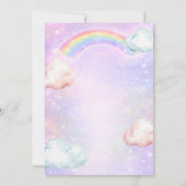 Rainbow Cloud Galaxy Glitter Gender Reveal  Kaart (Achterkant)