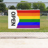 Rainbow Cloud Open Flag Spandoek (Insitu)