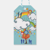 Rainbow Cloud People Gift Label Cadeaulabel (Achterkant)