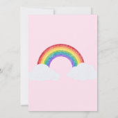 RAINBOW CLOUD PINK MULTIPLE DE Uitnodiging van de  (Achterkant)