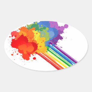 RAINBOW CLOUD -.png Ovale Sticker