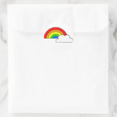 Rainbow Cloud Ronde Sticker (Tas)