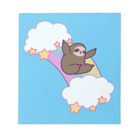 Rainbow Cloud-sleuf Notitieblok (Voorkant)