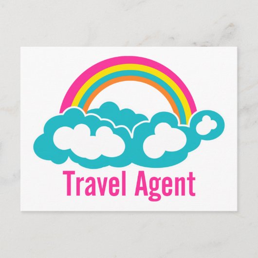 Rainbow Cloud Travel Agent Briefkaart (Voorkant)