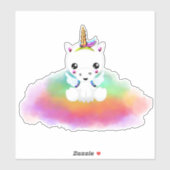 Rainbow Cloud Unicorn Sticker (Vel)