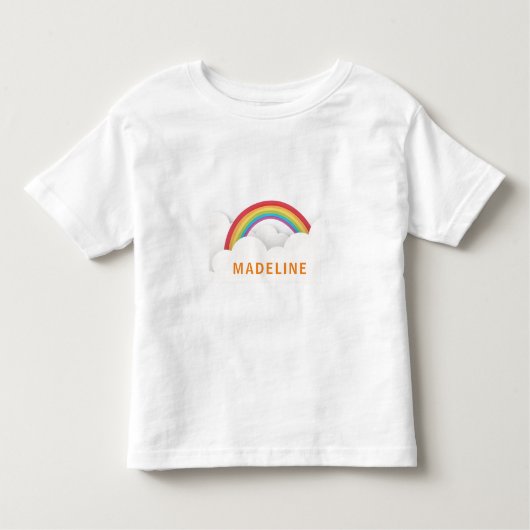 Rainbow Clouds Birthday Kinder Shirts (Voorkant)
