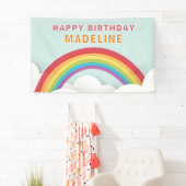 Rainbow Clouds Blue Sky Birthday Spandoek (Insitu)