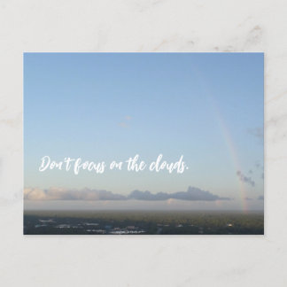 Rainbow Clouds Blue Sky Motivatie Focus Quote Briefkaart