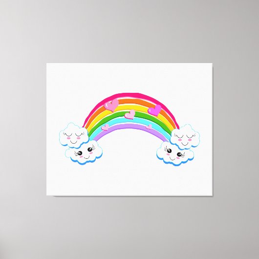 Rainbow Clouds Canvas afdrukken (Voorkant)