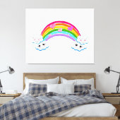 Rainbow Clouds Canvas afdrukken (Insitu (Slaapkamer))