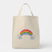 Rainbow Clouds Canvas tas (Achterkant)
