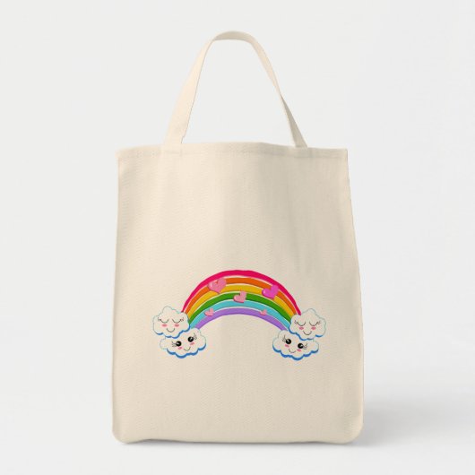 Rainbow Clouds Canvas tas (Voorkant)