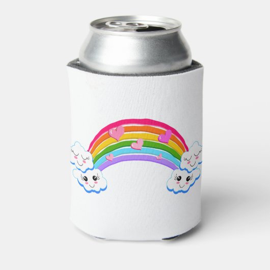 Rainbow Clouds Cozy Blikjeskoeler (Blikje Achterkant)