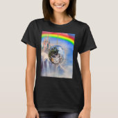 Rainbow Clouds Disco Ball T-shirt (Voorkant)