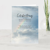 Rainbow Clouds Foto, Viering van het leven Begrafe Programma (Voorkant)