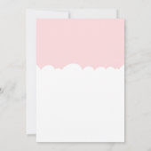 Rainbow Clouds Fun Pink Girl Birthday Uitnodiging (Achterkant)