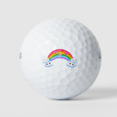 Rainbow Clouds Golf Balls Golfballen (Voorkant)