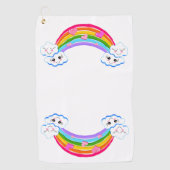 Rainbow Clouds Golf Towel Golfhanddoek (Voorkant)