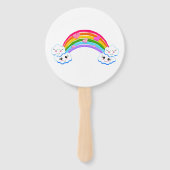 Rainbow Clouds Hand Fans Handwaaier (Voorkant)