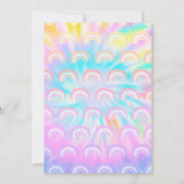 Rainbow Clouds Hearts Tie Dye Baby shower Kaart (Achterkant)