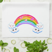 Rainbow Clouds Kitchen Towel Theedoek (Gevouwen)