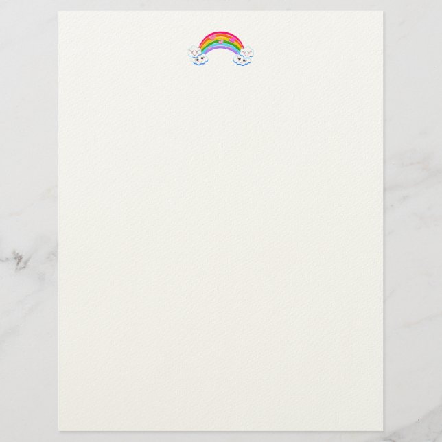 Rainbow Clouds Letterhead Briefhoofd (Voorkant)