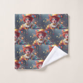 Rainbow Clown Circus Carnaval Ballonnen Bad Handdoek (Wasdoekje)