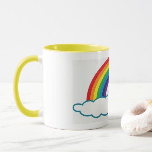 Rainbow Coffee Cup Mok (Met donut)