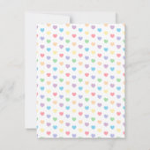 Rainbow Color Cloud Harten Baby sprinkhals Kaart (Achterkant)