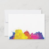 Rainbow Color Explosion Weddenschap RSVP (Achterkant)