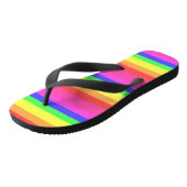 Rainbow Color Spectrum Stripes Design Teenslippers (Schuin)