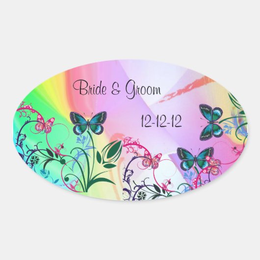 RAINBOW COLORED ENVELOPE SEAL STICKERS (Voorkant)