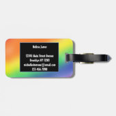 Rainbow Colorful Bagagelabel (Achterkant horizontaal)