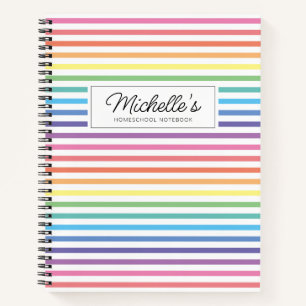 Rainbow Colorful Homeschool Copy Carnet de travail