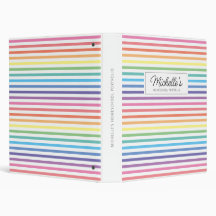 Rainbow Colorful Homeschool Portfolio Classeur