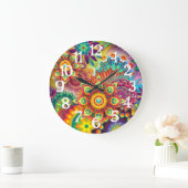 Rainbow Colorful Mandalas Clock Grote Klok (Huis)