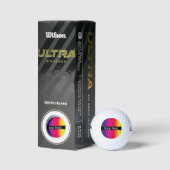 Rainbow Colorful Message Golf Balls Golfballen (Verpakking)