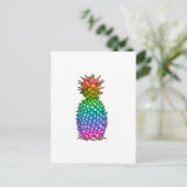 Rainbow Colorful Pineappel Briefkaart (Staand voorkant)