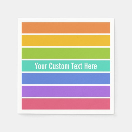 Rainbow Colors aangepaste papieren servetten (Voorkant)