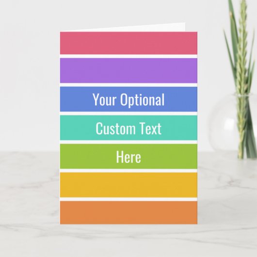 Rainbow Colors custom greeting card Kaart (Voorkant)