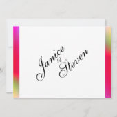 Rainbow Colors Gay Wedding Invitation Kaart (Achterkant)