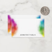 Rainbow Colors Hand Script Monogram Sjabloon (Voorkant / Achterkant in situ)