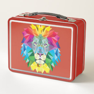 Rainbow Colors Lion Head