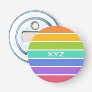 Rainbow Colors ouvre-bouteille monogramme personna