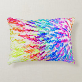 Rainbow Colors Splash water zoals Pattern Accent Kussen