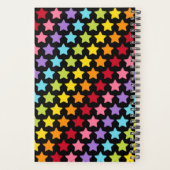 Rainbow Colors Stars Print Notebook Planner (Achterkant)