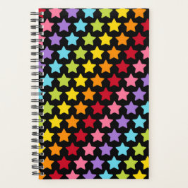 Rainbow Colors Stars Print Notebook Planner