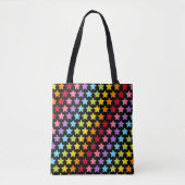 Rainbow Colors Stars Printed Draagtas (Voorkant)