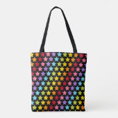 Rainbow Colors Stars Printed Draagtas (Achterkant)